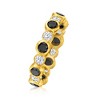 Ross-Simons 2.00 ct. t.w. Black and White Diamond Eternity Band in 14kt Yellow Gold - 3 of 4