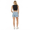 Women's Distressed Fray Hem Shorts - mica denim - 3 of 4