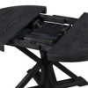 Bellemave Retro Functional Extendable Dining Table with a 12" Leaf for Dining Room and Living Room (Espresso) - 3 of 4