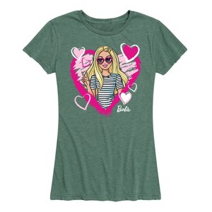Women's - Barbie - Sketchy Hearts Barbie Short Sleeve Graphic T-Shirt - 1 of 4