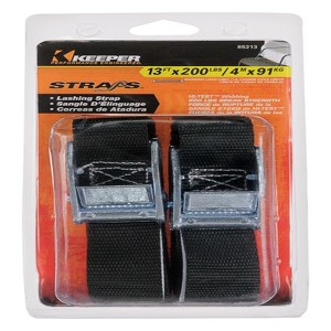 Keeper 1 in. W X 13 ft. L Black Lashing Strap 200 lb 2 pk - 1 of 1
