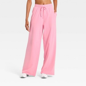 Women's Washed Jersey Wide Leg Pants - JoyLab™ - 1 of 3