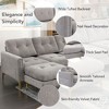 110.6" L-Shape Convertible Sectional Sofa with Ottoman - Velvet Upholstered, Storage Pockets & Adjustable Configurations - 4 of 4