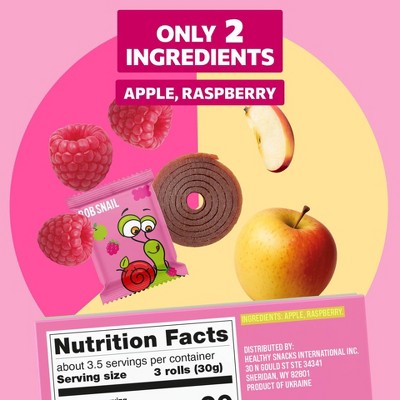 Bob Snail Apple Raspberry Fruit Rolls - 3.53oz/10ct