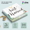 Zink Wedding Photo Backdrop - Wrinkle-Free Photo Studio Backdrop with Just Married Text - 3 of 4