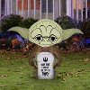 Star Wars Airblown Inflatable Stylized Yoda w/Tombstone, 3 ft Tall, Brown - 2 of 3