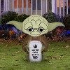 Star Wars Airblown Inflatable Stylized Yoda w/Tombstone, 3 ft Tall, Brown - image 2 of 3