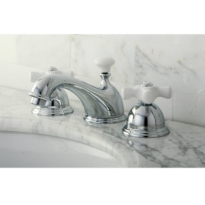 Polished Chrome 18" Widespread Bathroom Sink Faucet