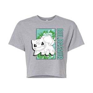 Women's - Pokémon - Tie Dye Bulbasaur Cropped Graphic T-Shirt - 1 of 4