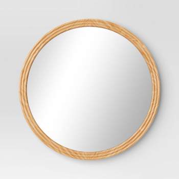 28" Round Fluted Circle Wall Mirror Natural - Threshold™