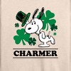 Women's - Peanuts - Snoopy Charmer Lightweight French Terry Wide Neck Long Sleeve Shirt - 2 of 4