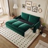 70.9" Pull Out 3-Seat Velvet Sleeper Sofa Bed with 2-in-1 Pillow & Blanket Set, Multi-Functional Convertible Loveseat for Living Room - 3 of 4