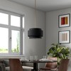 Hudson and Canal 16" Wide 2-Light Pendant with Tiered Fabric Shade - 3 of 4