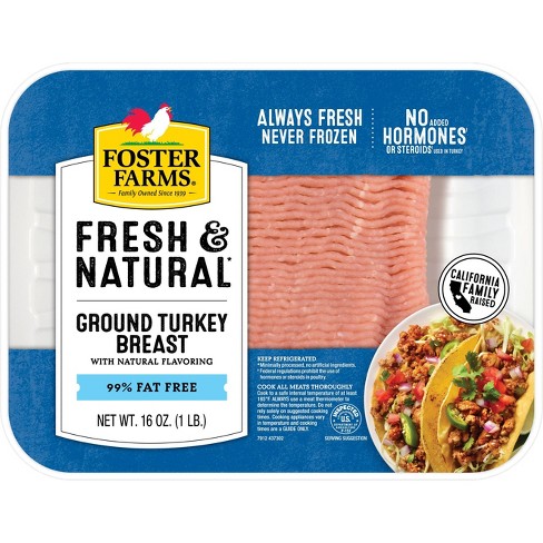 Foster Farms 99/1 Ground Turkey Breast - 16oz - image 1 of 4