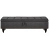 NicBex Modern 59" Storage Bench Linen Accent Stool with Button Tufted Top for Entryway and Living Room - 4 of 4