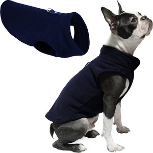 Gooby Fleece Vest Dog Sweater Navy, Large - 1 of 2