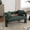 51"Modern Chenille Loveseat Sofa,Comfy Upholstered 2 Seater Sofa With 2 Pillows,Small Loveseat Sofa,Loveseat Couch -Maison Boucle - 2 of 4