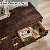 Fluted Dresser for Bedroom, Modern Drawer Chest with Faux Marble Top & Curved Profile, Wood Storage Organizer for Bedroom, Living Room - 4 of 4