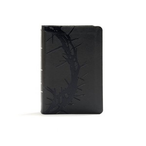 KJV Large Print Compact Reference Bible, Charcoal Leathertouch - by  Holman Bible Publishers (Leather Bound) - 1 of 1