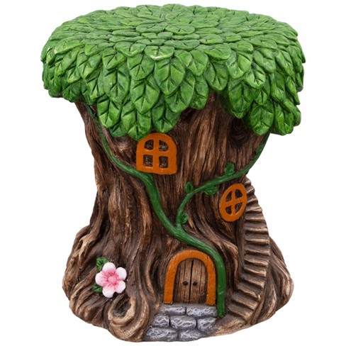 Northlight Fairy Tree Stump Outdoor Garden Plant Stand - 13.75" : Target