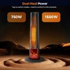 Etust 1500W Tower Space Heater with Flame Effect, Fast Ceramic Heating, 24.6" Indoor Portable Heater - 2 of 4