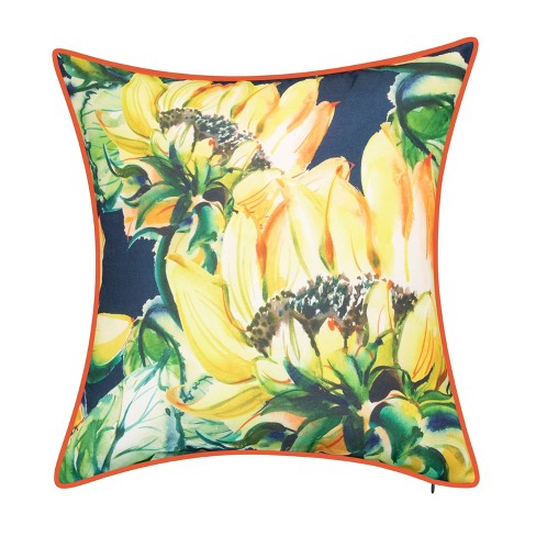 Sunflower outdoor 2025 throw pillows