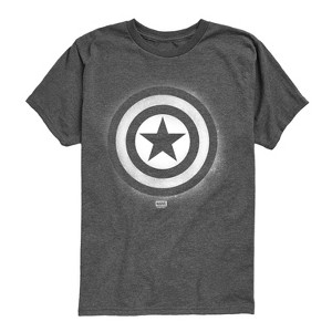 Boys' - Marvel - Captain America Logo Spray Paint Graffiti Short Sleeve Graphic T-Shirt - 1 of 4