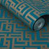 Zen Teal and Copper Geometric Paste the Wall Wallpaper - 3 of 4