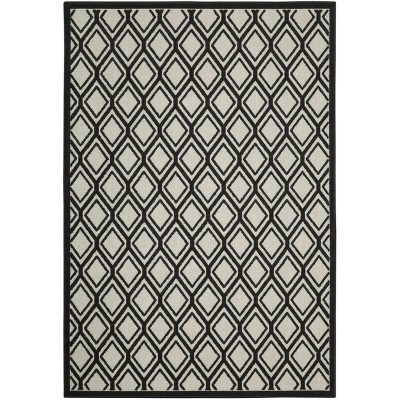 Oriental Weavers Torrey 4151G Light Grey/ Black Indoor/Outdoor Area Rug - 1'10" x 3'9"