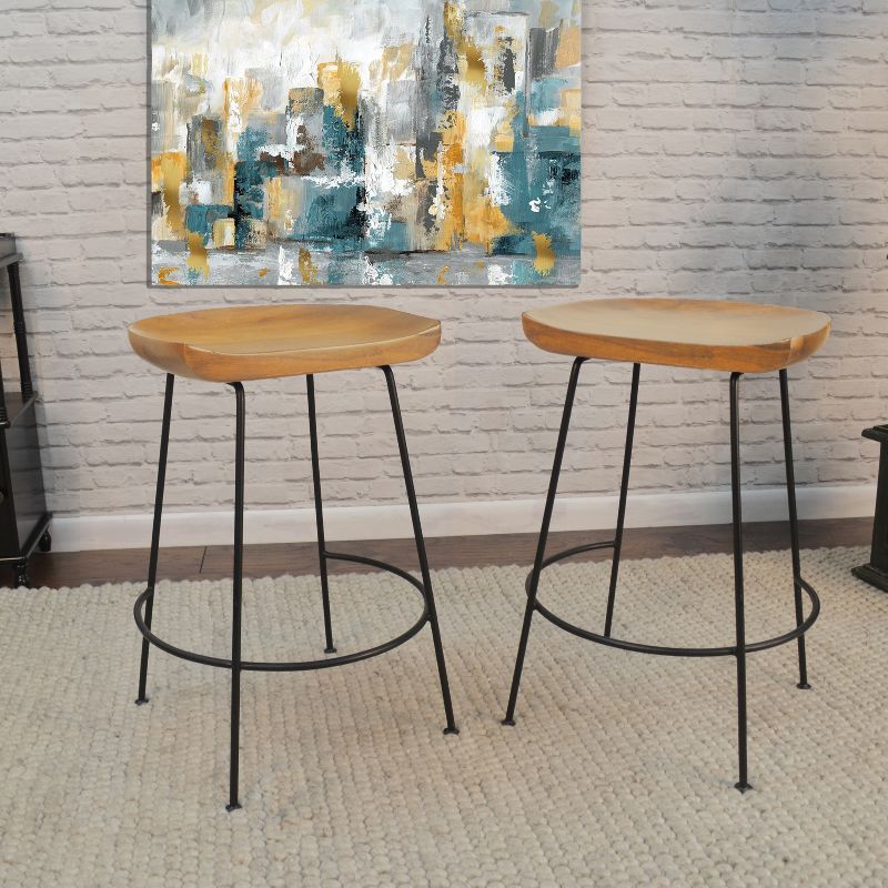 Set of 2 24.5" Bryson Counter Height Barstools - Carolina Chair & Table, 3 of 5