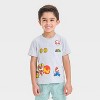 Toddler Boys' 2pc Nintendo Super Mario Pocket T-Shirt & Shorts Set - Gray - 3 of 4