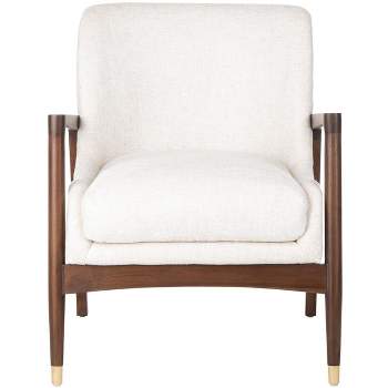 Flannery Mid-Century Accent Chair - Cream - Safavieh.