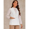 Allegra K Women's Fashion Button Up Belt V Neck Sleeveless Suit Vest - 4 of 4