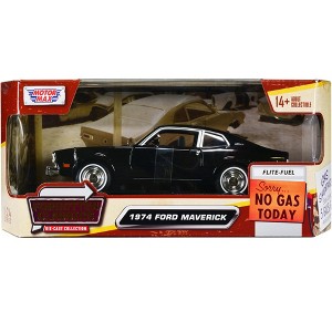 1974 Ford Maverick Black "Forgotten Classics" Series 1/24 Diecast Model Car by Motormax - 1 of 3