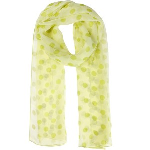 INSPIRE CHIC Women 1950s Retro Polka Dots Chiffon Lightweight Soft Sheer Long Scarves 1Pc - 1 of 4