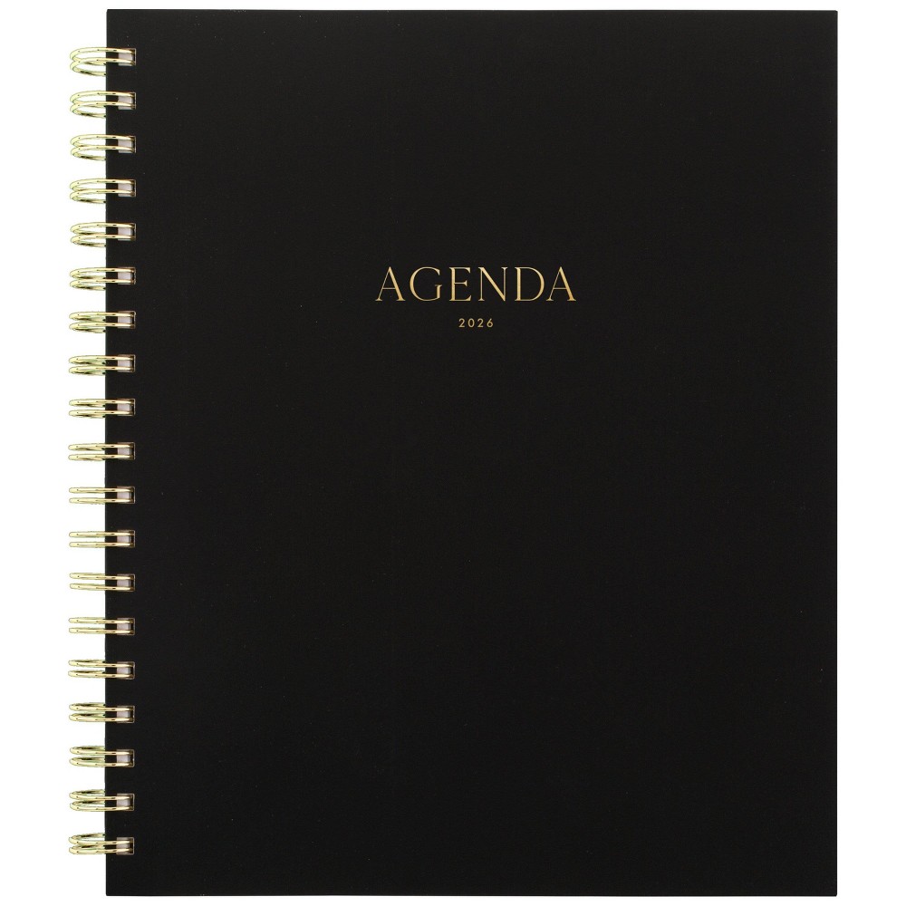 Sugar Paper Essentials 10.25"x8.813" 2026 Large Hardcover Black Badge Planner