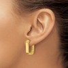Chisel Stainless Steel Polished Yellow IP-plated Squared Edge 4mm Hinged Hoop Earrings - 4 of 4
