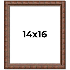 PosterPalooza | 14x16 Modern Bamboo Picture Frame, UV Acrylic, 5 Finishes - 1 of 4