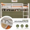 Karl Home Twin Over Twin Solid Wood Bunk Bed for Kids and Adults, No Box Spring Required, Black and Brown - 3 of 4