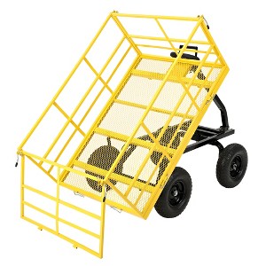 Heavy Duty Steel Garden Wagon Cart, Outdoor Metal Yard Utility Wagon Carts - 1 of 1
