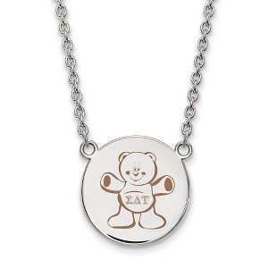 Black Bow Jewelry Sterling Silver Sigma Delta Tau Greek Life Necklace 18 Inch - 1 of 4