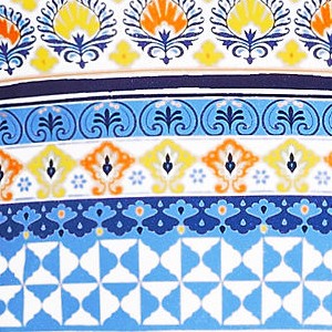 white mosaic multi stripe