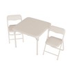 Kids Folding Table & 2 Chairs Set, Portable Steel Frame, PU Cushions, No Assembly - 4 of 4