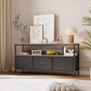 55" Media Console with Storage - Modern TV Stand with Drawers & Shelves for Living Room & Bedroom - 2 of 4