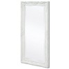 Aghana Digitals White Antique Rectangular Wall Mirror, 39.4x19.7in Baroque Design with Decorative - 4 of 4