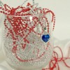 Royal Blue Crystal Heart Gold Plated Necklace and Earrings Jewelry Set - 3 of 4
