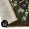 Plow & Hearth Hooked Wool Pine Cone Hearth Rug, 2' x 4' - 3 of 4