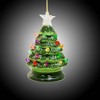 Roman 5.25 In Vintage Green Tree Multi Colored Bulbs Battery Operated Star Top Tree Ornaments - 3 of 3