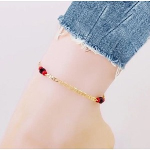 RMZ GOLD NYC MARINER AZABACHI ANKLE BRACELET - 1 of 3