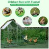 DOMETOUR 10x3FT Metal Chicken Coop Run Backyard Hen House Poultry Habitat Cage w/Cover - 2 of 4